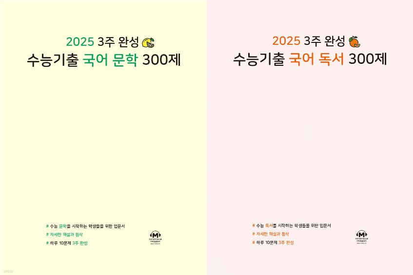 마더텅 2025 3주 완성 수능기출 국어 [문학/독서] 300제 (2024)